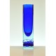 Vase vintage, verre bleu et clair