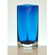 Vase cubique bleu années 60